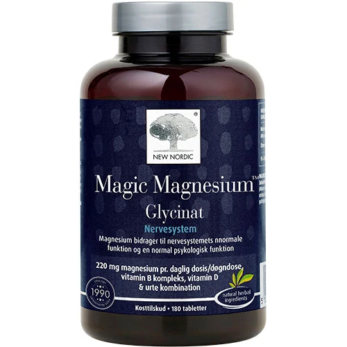 New Nordic Magic Magnesium Glycinat | 180 tabletter