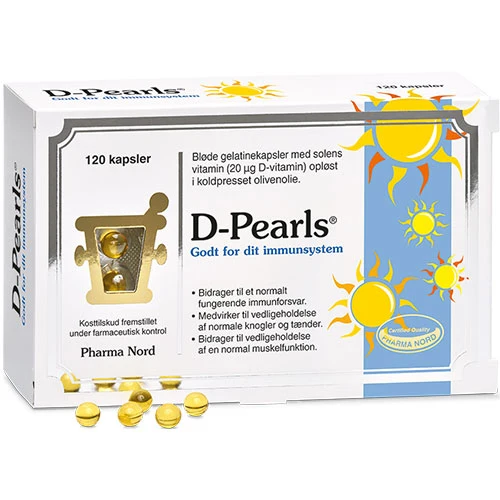 Pharma Nord D-Pearls 20 mcg D-vitamin | 120 kapslar