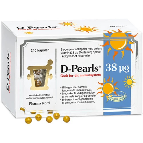 Pharma Nord D-Pearls 38 mcg D-vitamin | 240 kapslar