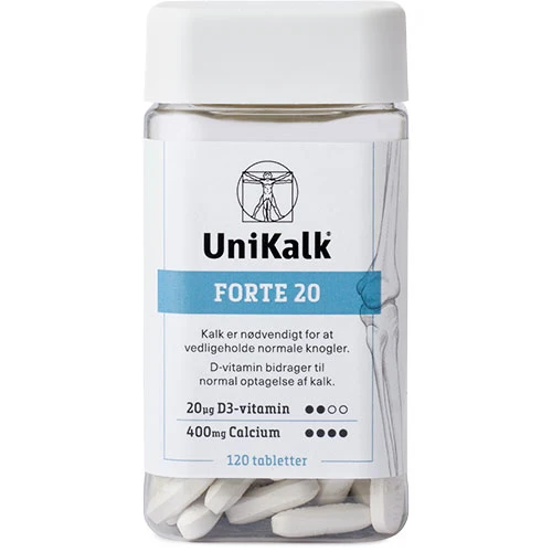 Unikalk Forte 20 | 120 tabletter