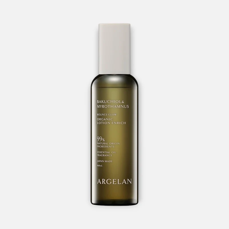 Argelan Bounce Glow Organic Lotion Enrich Bakuchiol & Myrothamnus 160ml