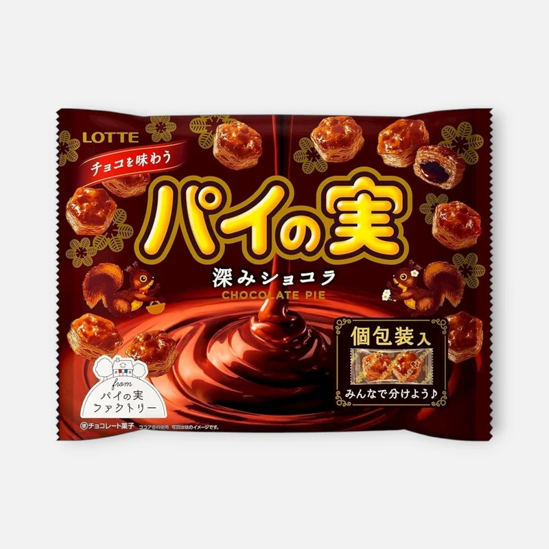 Lotte Pie No Mi Rich Chocolate Snacks 124g