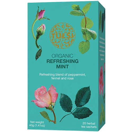Tulsi Refreshing Mint Te Ekologisk | 20 påsar
