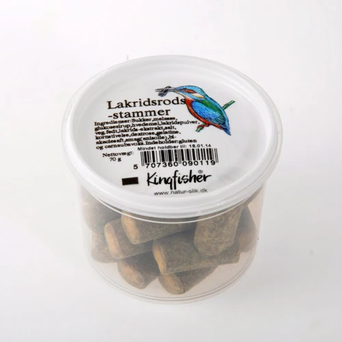 Kingfisher Lakritsrotsstammar | 70 g