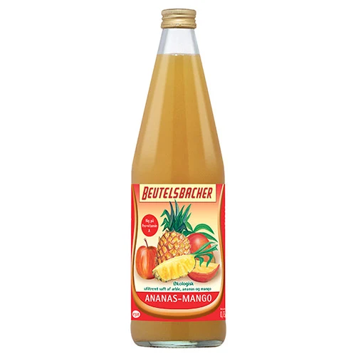 Beutelsbacher Ananas-mangojuice Ekologisk | 750 ml