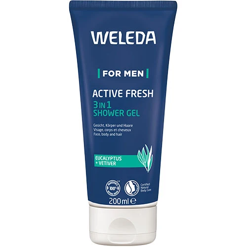 Weleda Active Fresh 3in1 Shower Gel - For Men | 200 ml