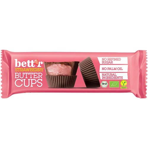 bett’r Butter Cups Ekologiska | Jordgubb