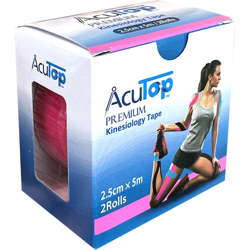 Åcutop Terapeutisk Tejp Pink 2,5cmx5m, 2 Rullar