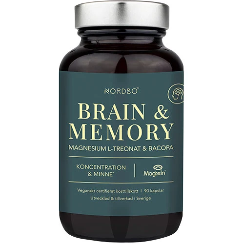 NORDBO Brain & Memory Magnesium | 90 kapslar