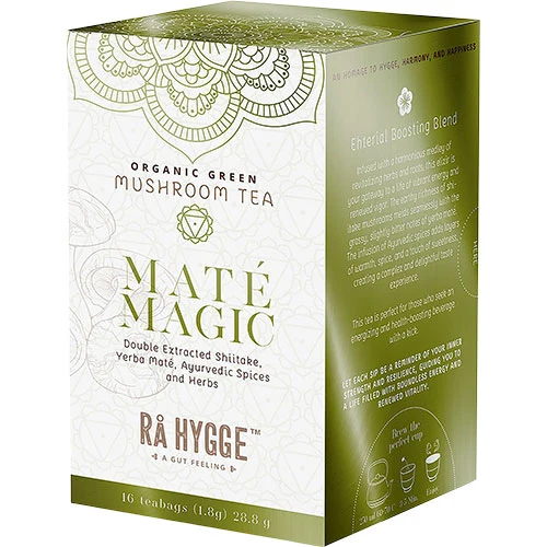 Rå Hygge Maté Magic - Shiitake Maté Tea Ekologisk | 16 påsar