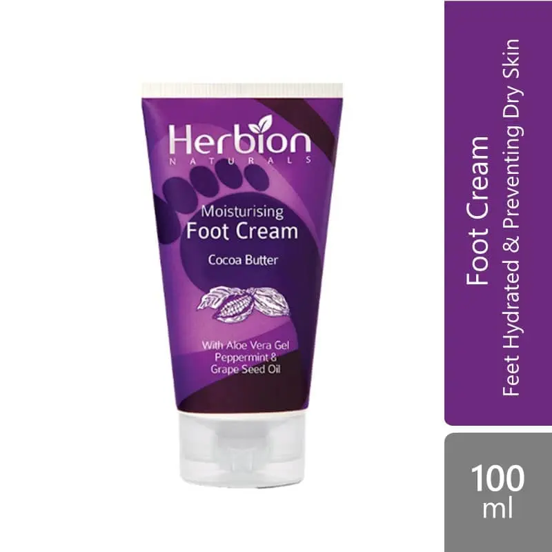 Herbion Naturals Moisturising Foot Cream 100ml | Feet Hydrated & Preventing Dry Skin