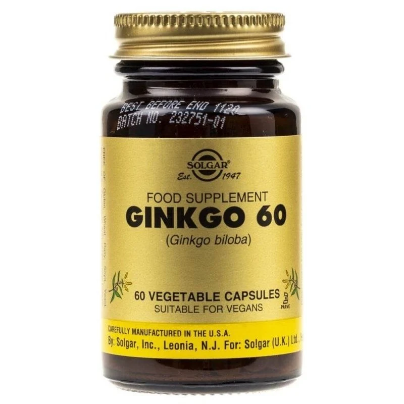 SOLGAR Ginkgo 60 - Ginkgo Biloba (60 Kapseln).