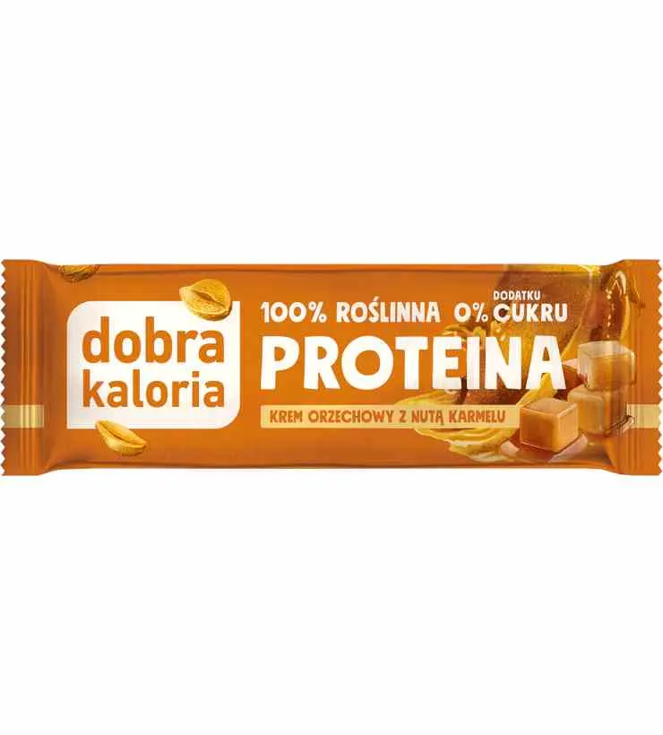 GOOD CALORY PROTEIN Riegel Erdnusscreme mit einem Hauch von Karamell 42g KUBARA