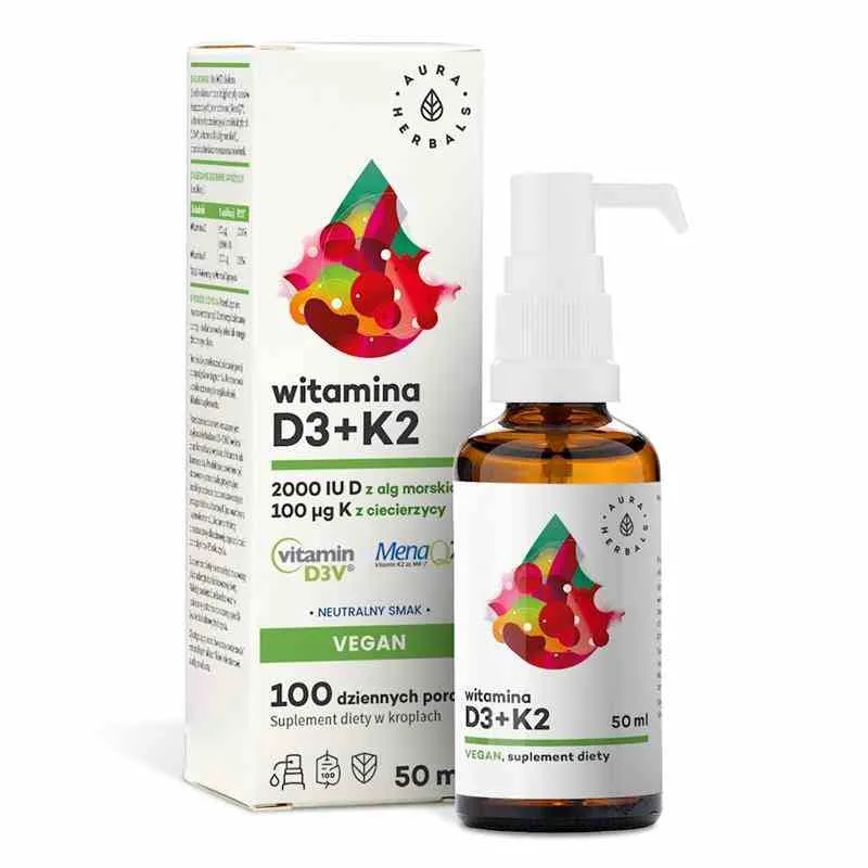Vitamin D3 2000 IU + K2 Vegan (50 ml)