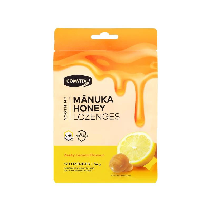 Comvita Manuka Honey Lozenges Lemon 12 Pack