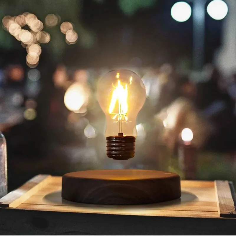 Svevende lyspære lampe - Floating Bulb Lamp Levitating and magnetic light Bulb