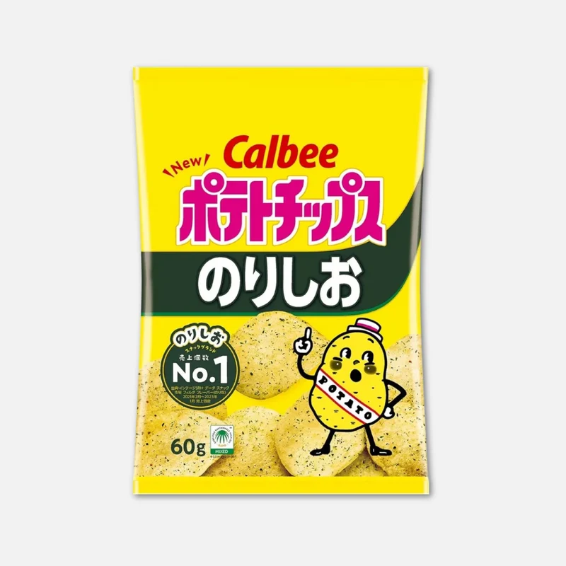Calbee Seaweed & Salt Potato Chips 55g