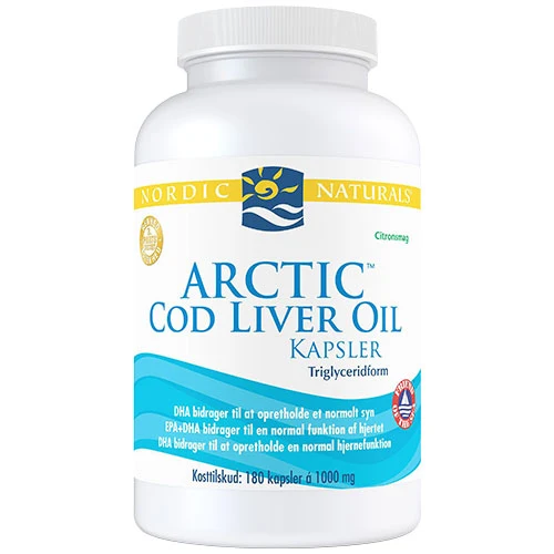 Nordic Naturals Torsklevertran m. citrussmak | 180 kapslar