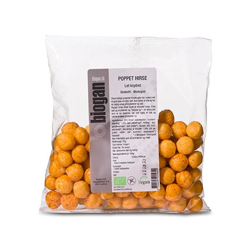 Biogan Poppade Hirsbollar Ekologisk Lätta | 75 g