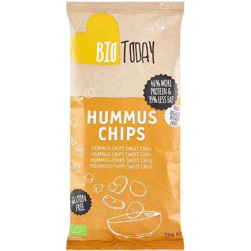 Bio Today Hummuschips Med Söt Chili Ekologisk | 75 g