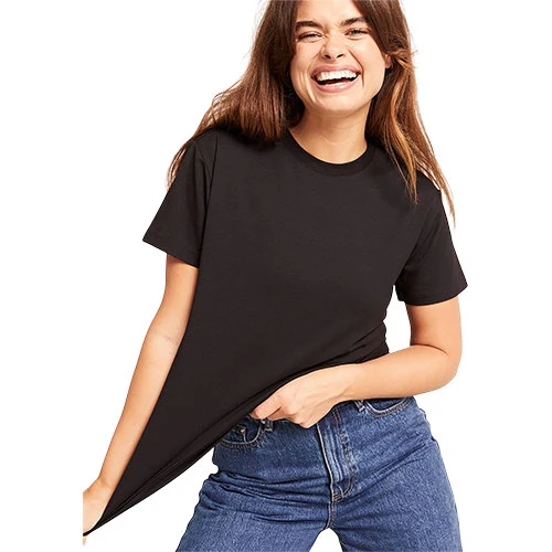 Boody Women's Classic Crew Neck T-shirt Svart | Stl. XL