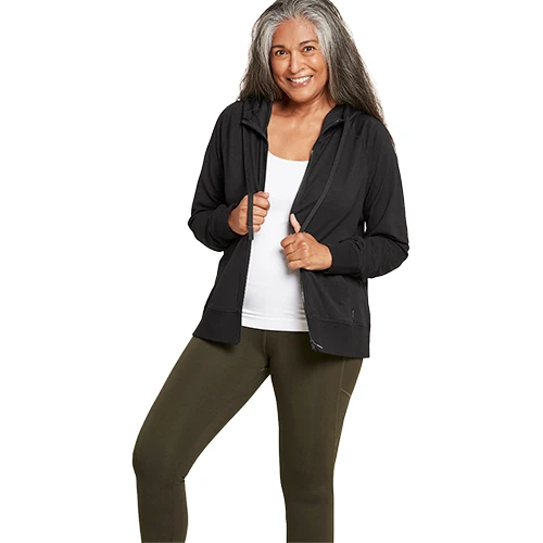 Boody Women´s Weekend Zip-up Hoodie Svart | Stl. XS