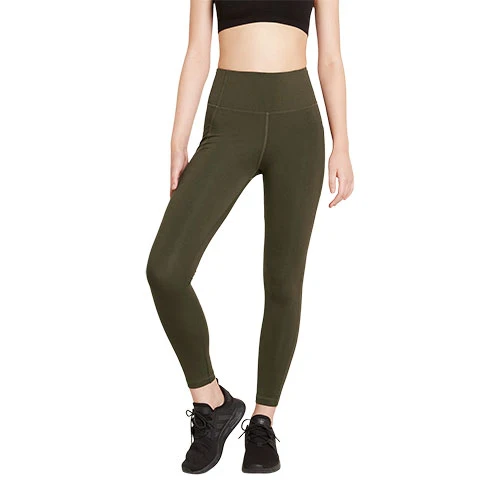 Boody Full-length High-waist Tights Mörk Oliv | Stl. XS