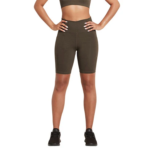 Boody Motivate 8" High-waist Shorts Mörk Oliv | Stl. XS