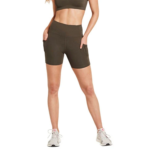Boody Motivate 5" High-waist Shorts Mörk Oliv | Stl. XS