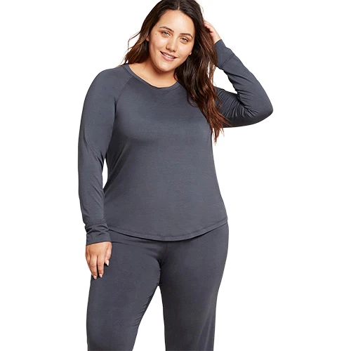 Boody Goodnight Raglan Sleep Top Storm | Stl. M