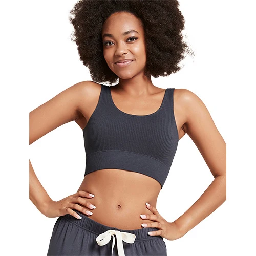Boody Ribbed Seamless Bra Storm | Stl. S