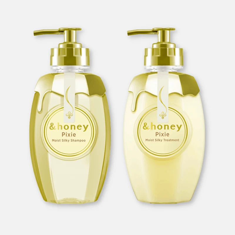 & Honey Pixie Moist Silky Shampoo 440ml & Treatment 440g Set