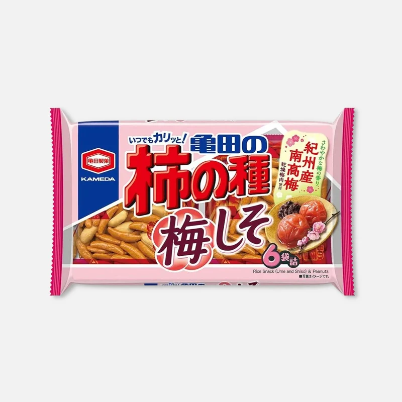 Kameda Kaki No Tane (Ume) Peanut Snack 164g (6 Packs Inside)