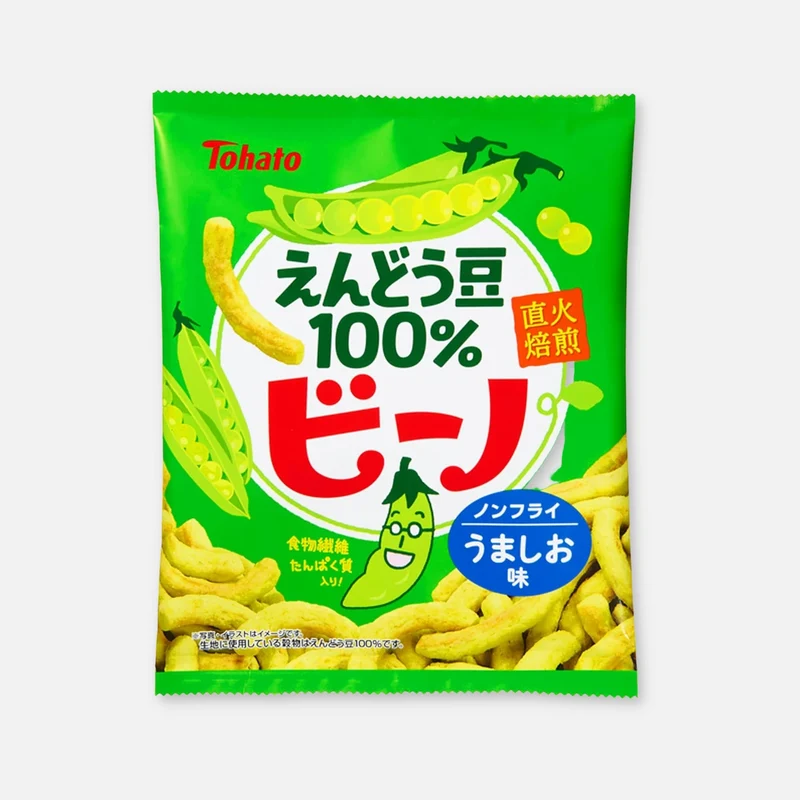 Tohato Bino 100% Roasted Green Peas Corn Snack 56g