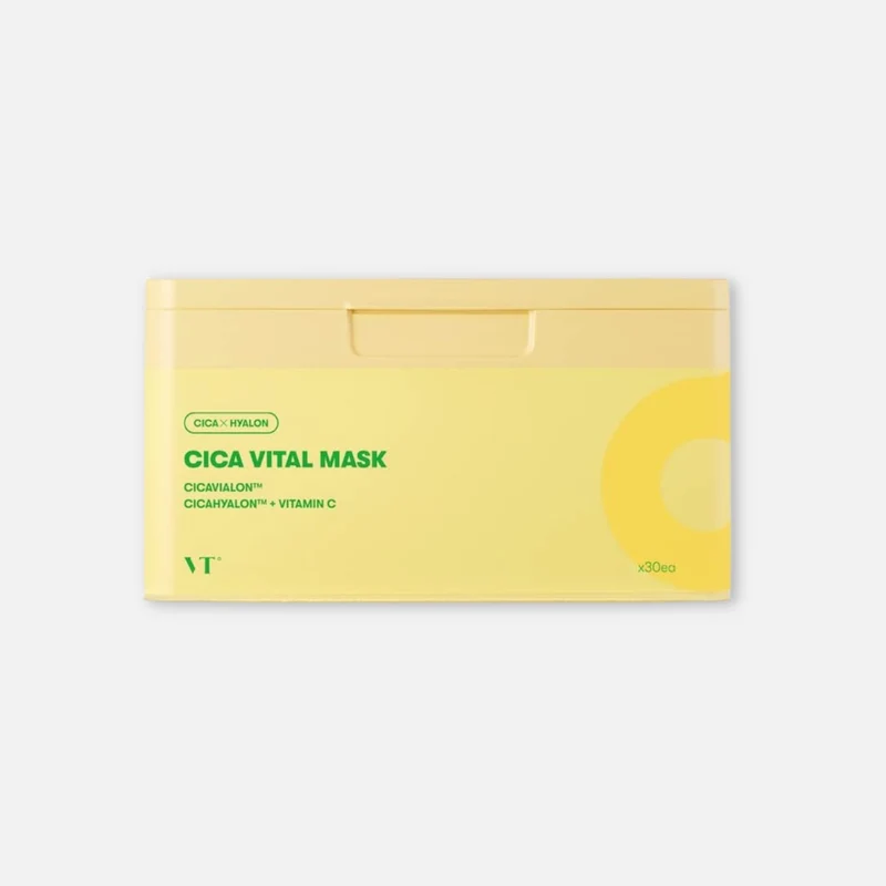 VT Cosmetics CICA & Vitamin C Soothing Skincare Mask (30 Sheets)