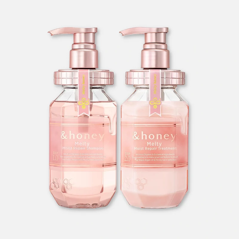& Honey Melty Moist Repair Shampoo 440ml & Treatment 445g Set