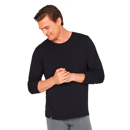 Boody Men´s Long Sleeve Crew Neck T-shirt Svart | Stl. XL