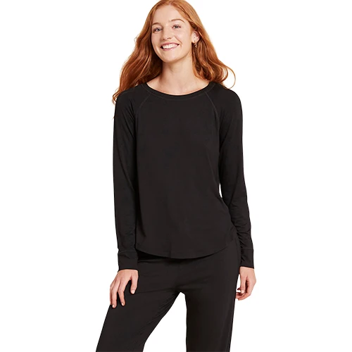 Boody Goodnight Raglan Sleep Top Svart | Stl. S