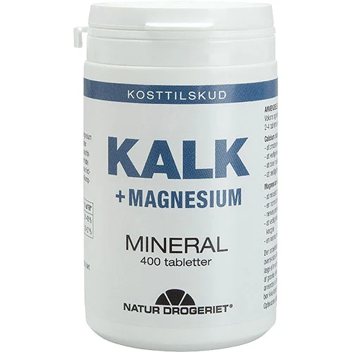 Natur-Drogeriet Kalk + Magnesium | 400 tabletter