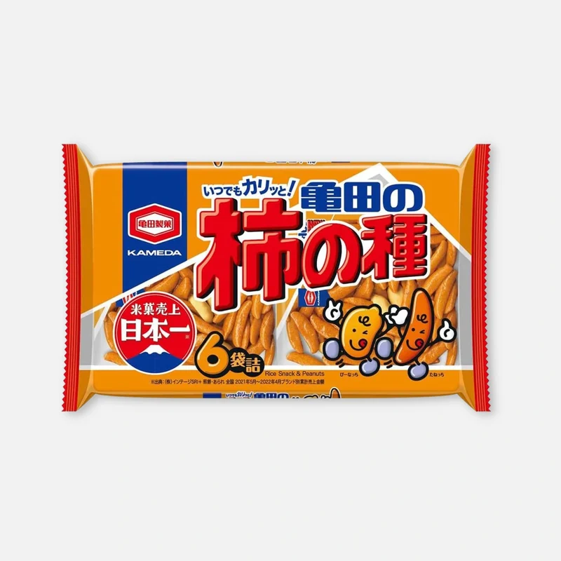 Kameda Kaki No Tane Japanese Peanut Snack 180g (6 Packs Inside)