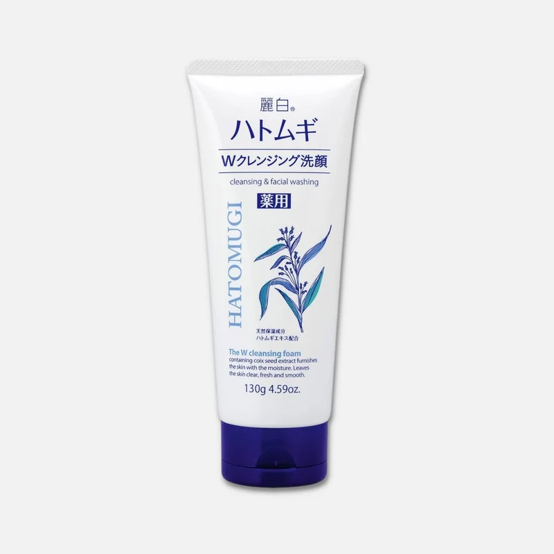 Reihaku Hatomugi Double Moisturizing Facial Cleanser 130g