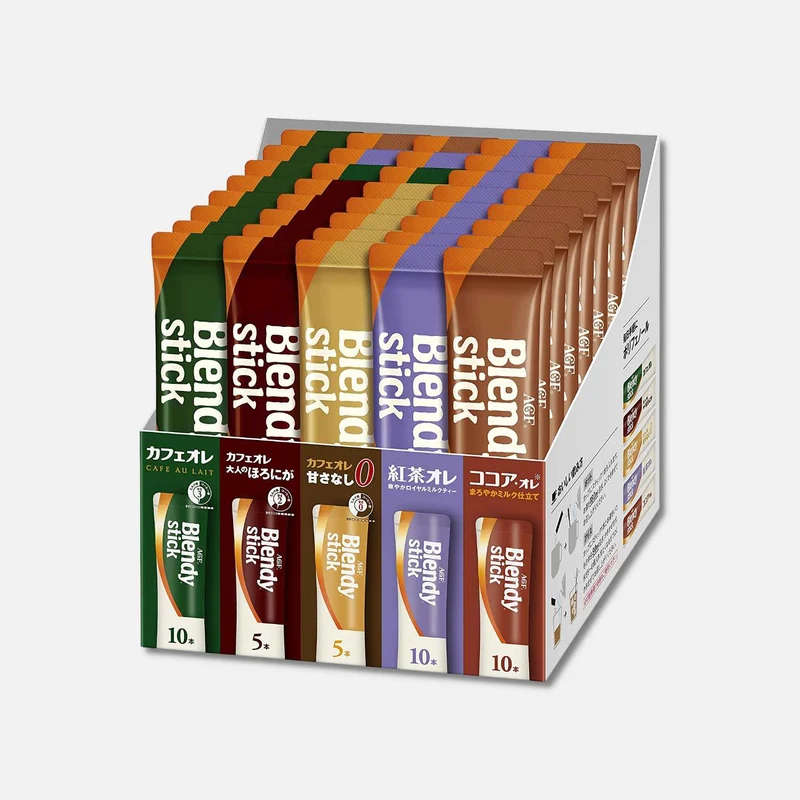 AGF Blendy Sticks Assortment Coffee, Tea & Cocoa (Pack of 40)
