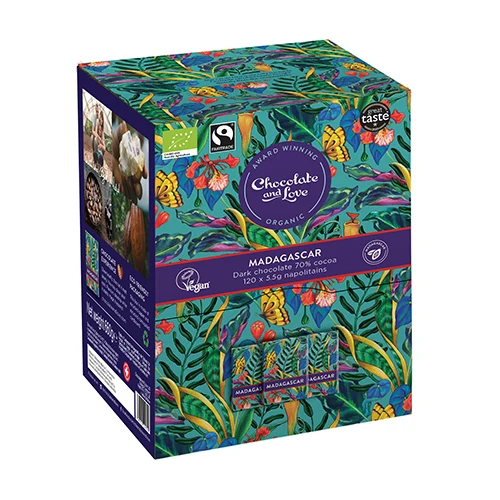 Chocolate and Love Madagascar Choklad Dispenser Box Ekologisk från | 660 g