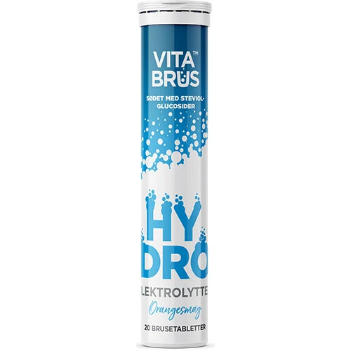 VitaBrus Elektrolyter Tilskott Tabletter Brus - Apelsinsmak | 20 tabletter