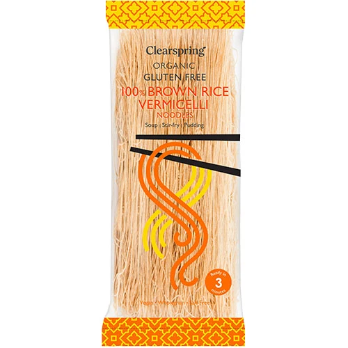Clearspring Bruna Ris Vermicelli Nudlar Økologisk Glutenfri | 180 g