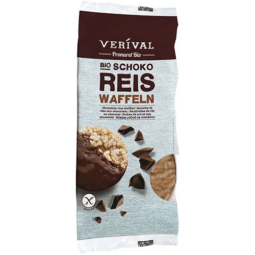 Verival Riskakor m. chokladlager Ekologisk Glutenfri | 100 g