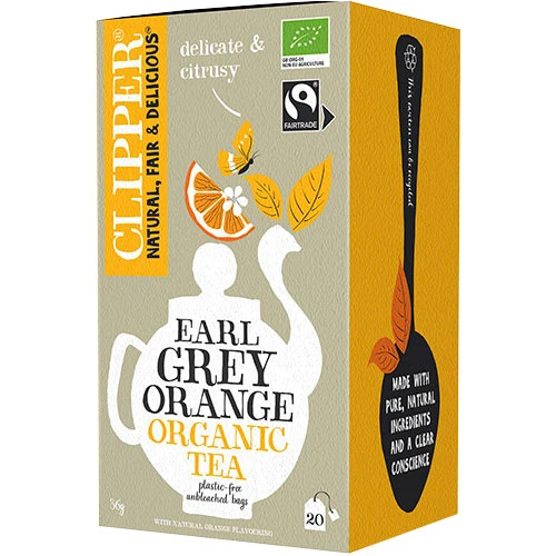 Clipper Earl Grey Te med Appelsin Ekologisk | 20 påsar