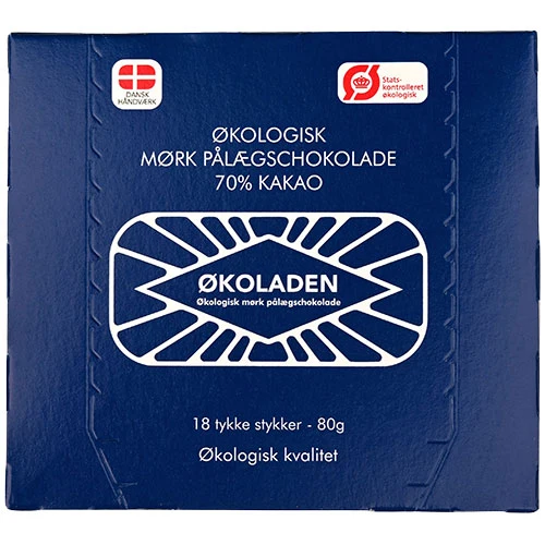 Økoladen Mörk påläggschoklad 70 % Økologisk | 80 g
