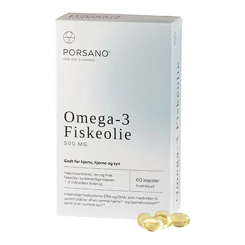 Porsano Omega-3 Fiskolja | 60 kapslar