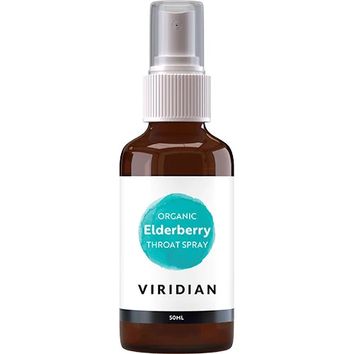 Viridian Nutrition Fläderbär Halspray (halsspray) Ekologisk | 50 ml
